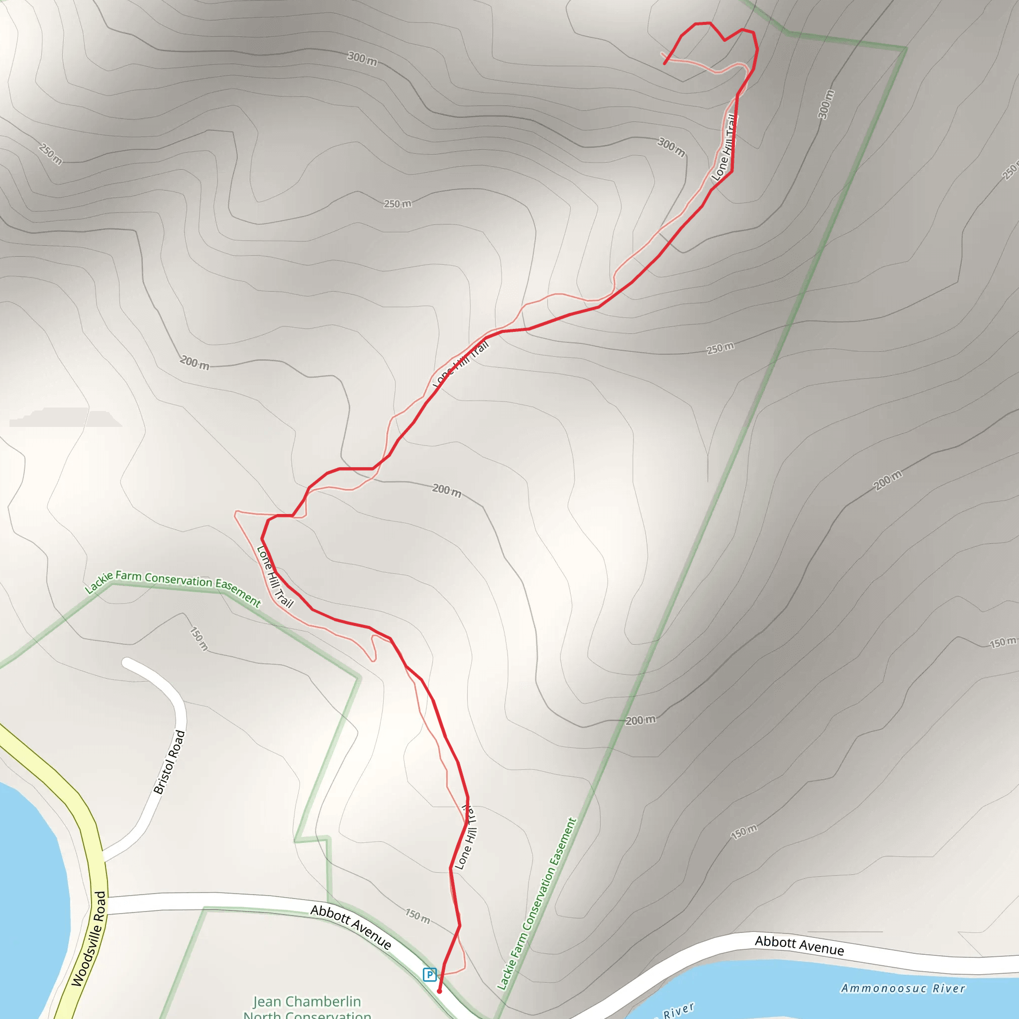 Woodsville Road Trail mobile static map