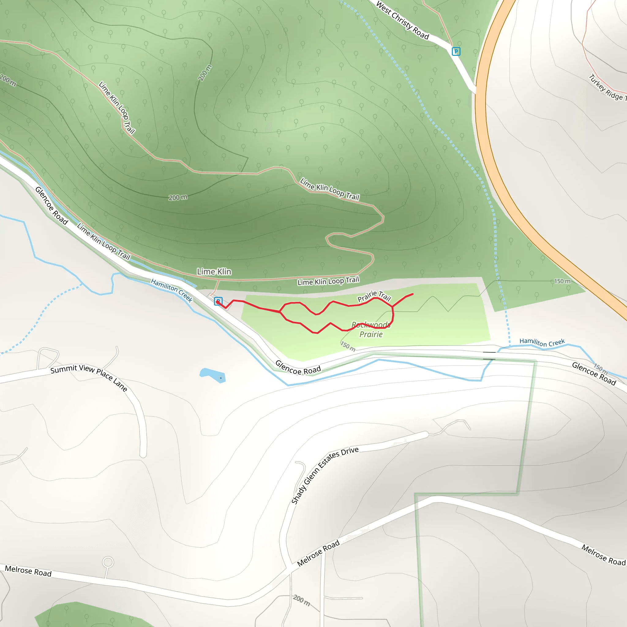 Prairie Loop Trail mobile static map