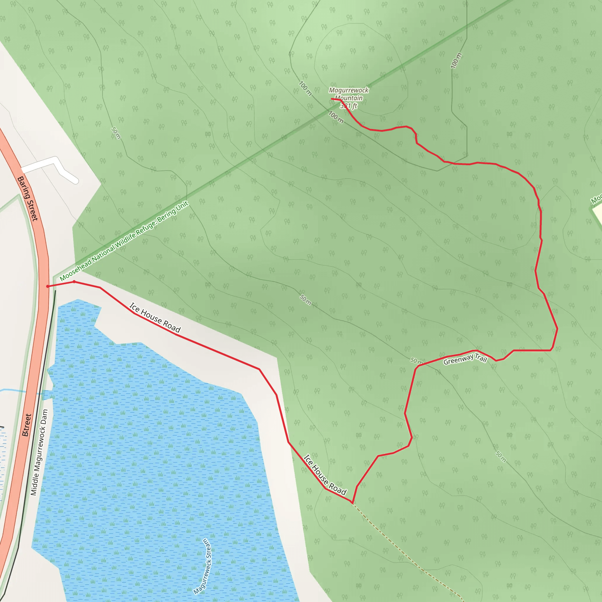 Magurrewock Mountain Trail mobile static map