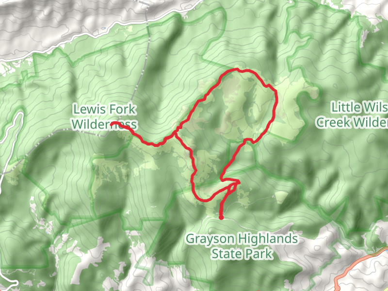 Wilburn Ridge and Mount Rogers Loop via Appalachian Trail