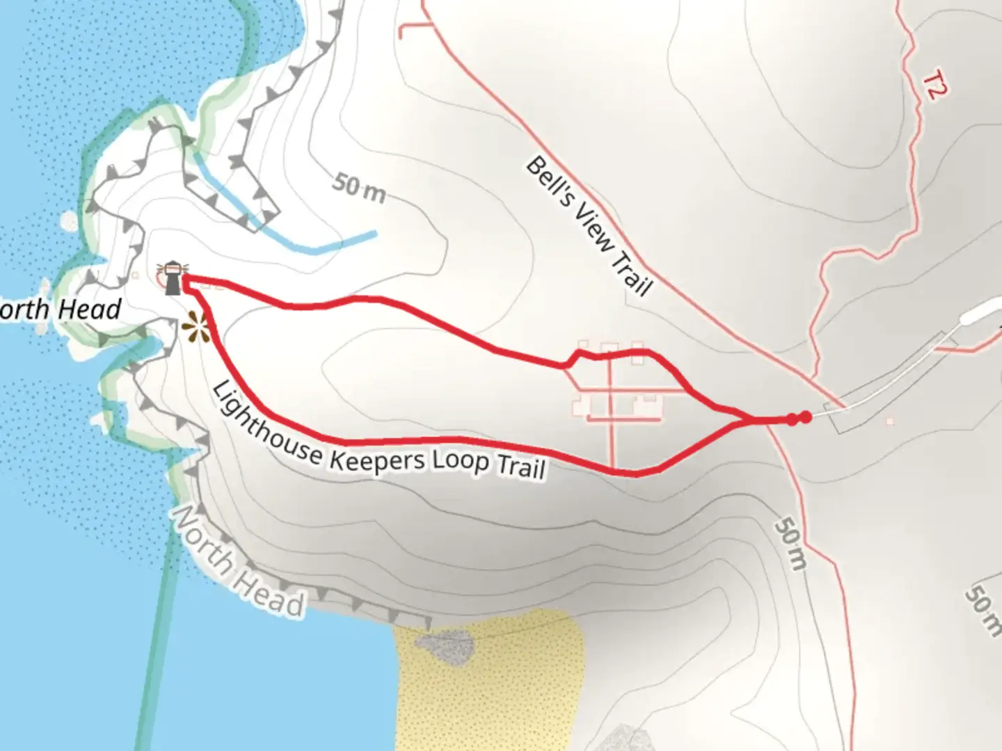 An image depicting the trail Lighthouse Keepers Loop Trail and its surrounding area.