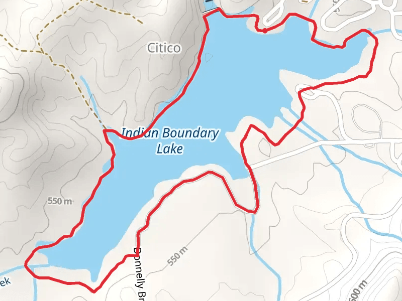 Indian Boundary Lake Loop via Donnelly Branch Road