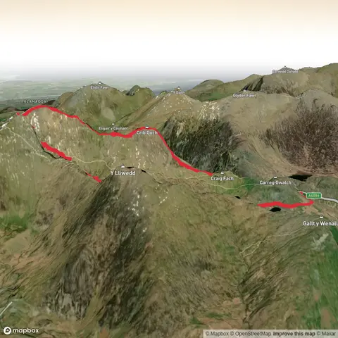 Snowdon Yr Wyddfa Circular via Crib Goch & Miners Track