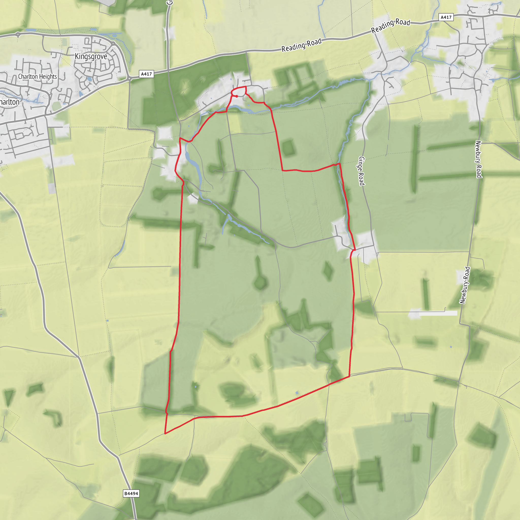 Ardington, Robert Loyd Lindsay Memorial and East Lockinge Loop mobile static map