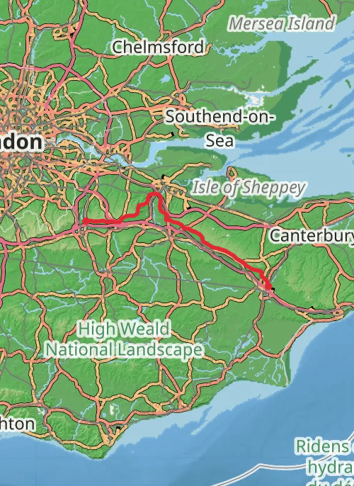 Sevenoaks Running mobile static map