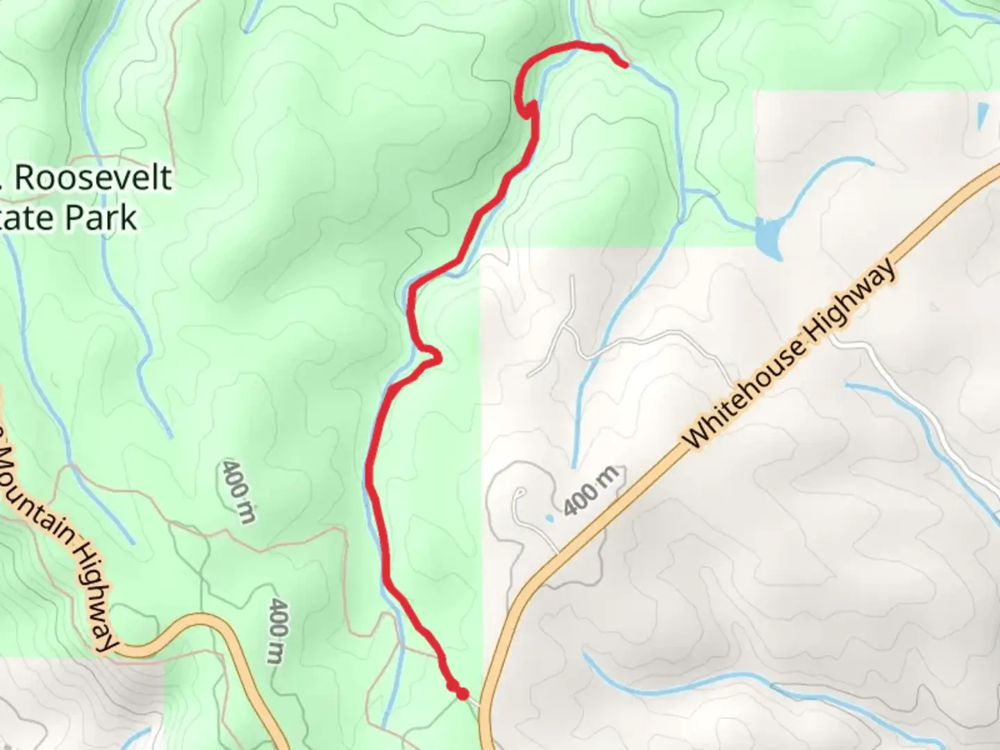 An image depicting the trail Wolfden Branch - Pine Mountain Trail and its surrounding area.