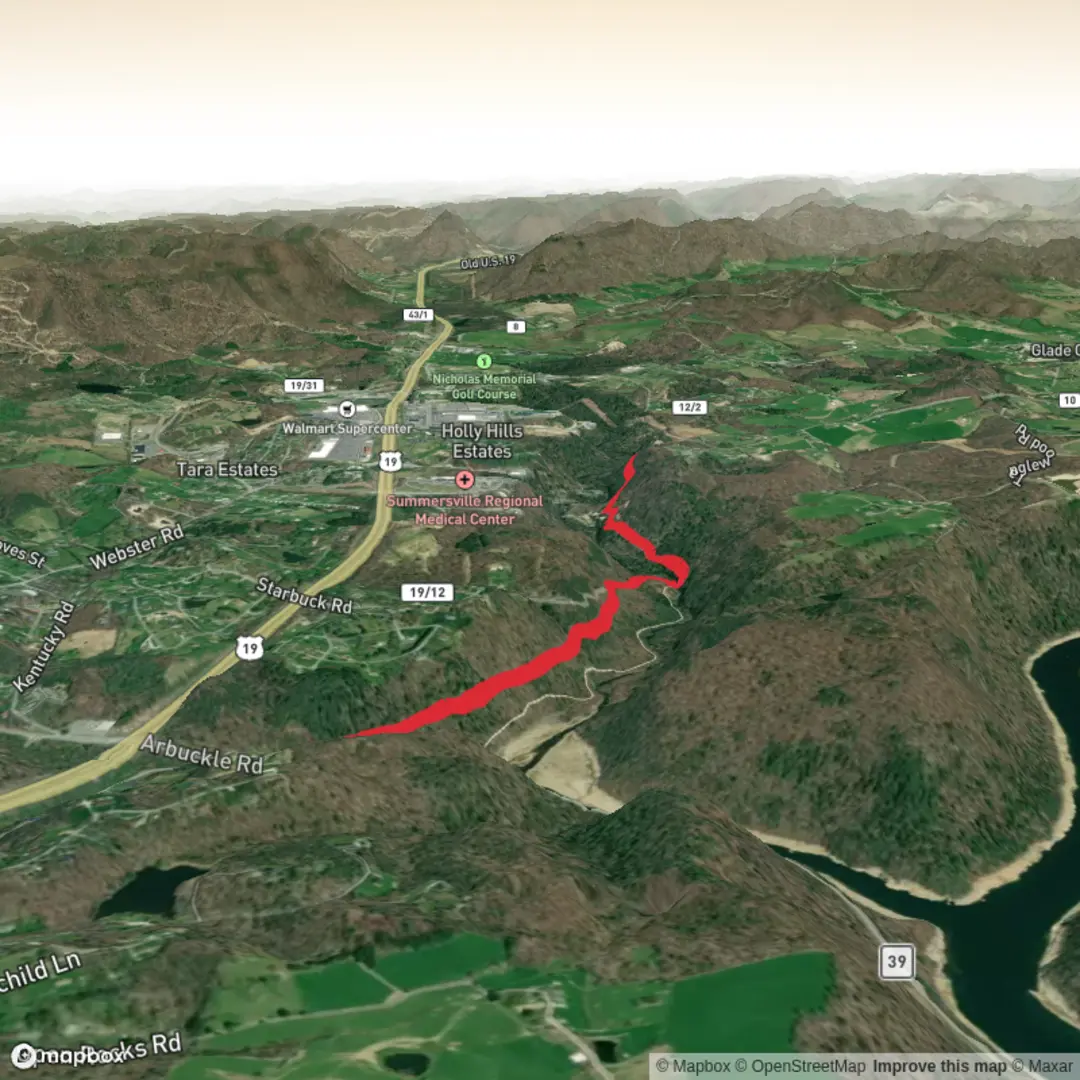 An image depicting the trail Muddlety Trail and its surrounding area.