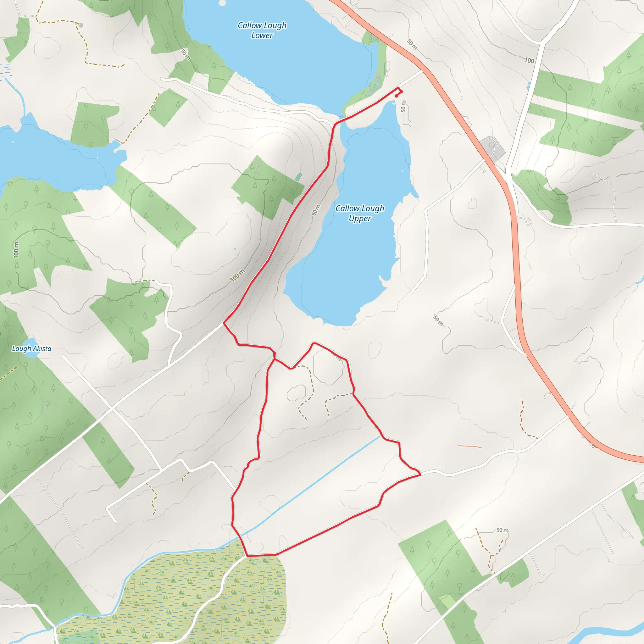 Callow Loop Walk mobile static map