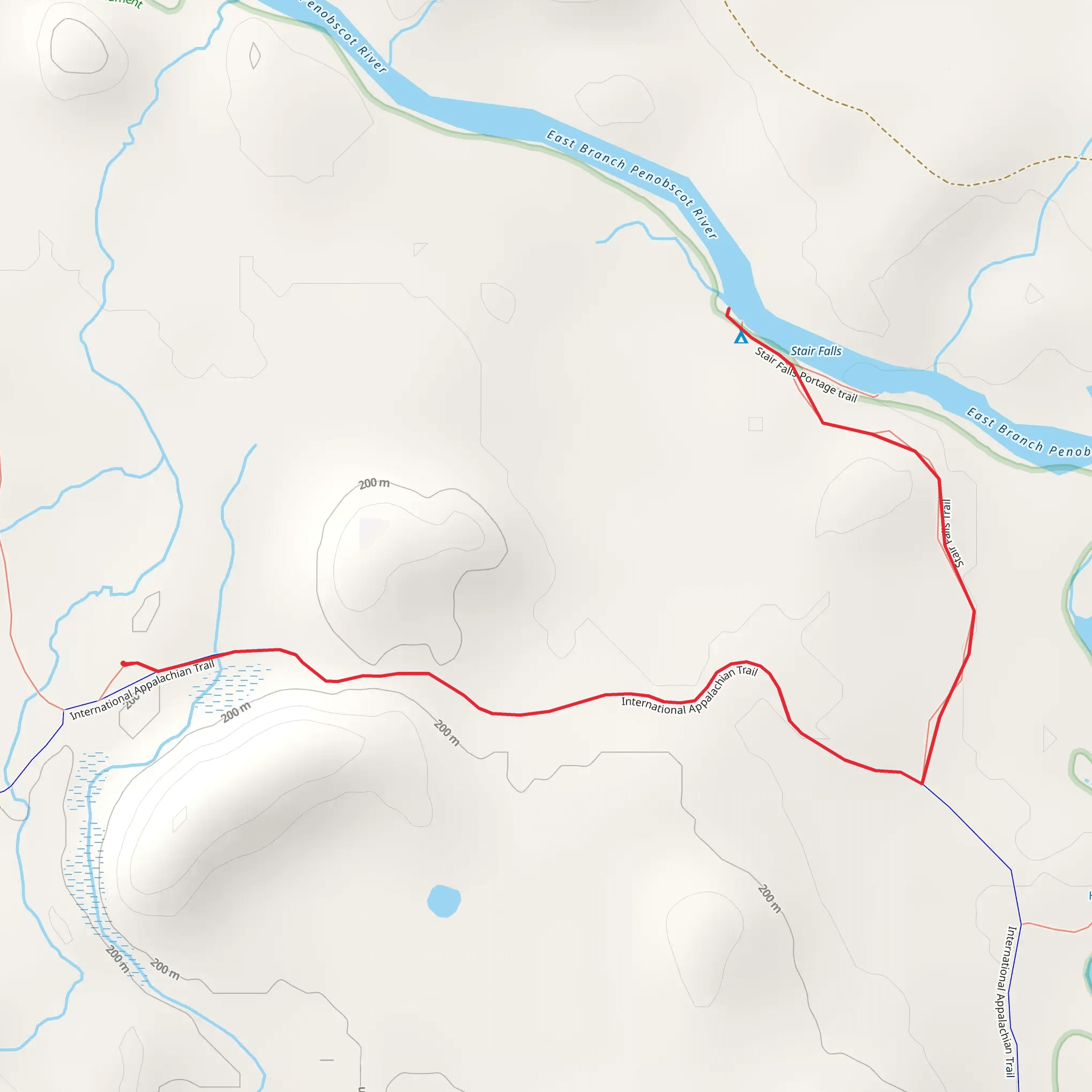 Stair Falls via Grand Pitch Trail mobile static map