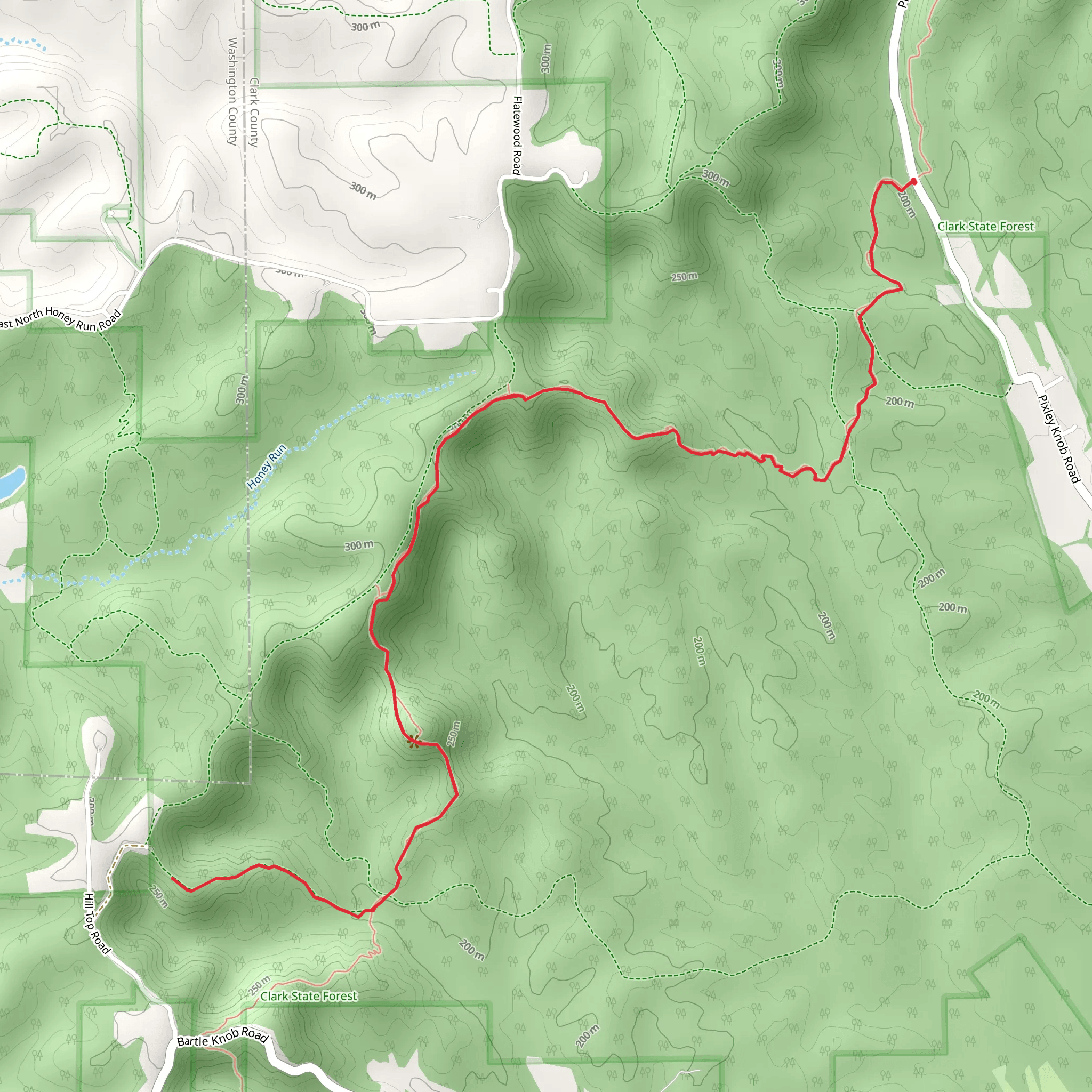 Round Knob - Knobstone Trail mobile static map