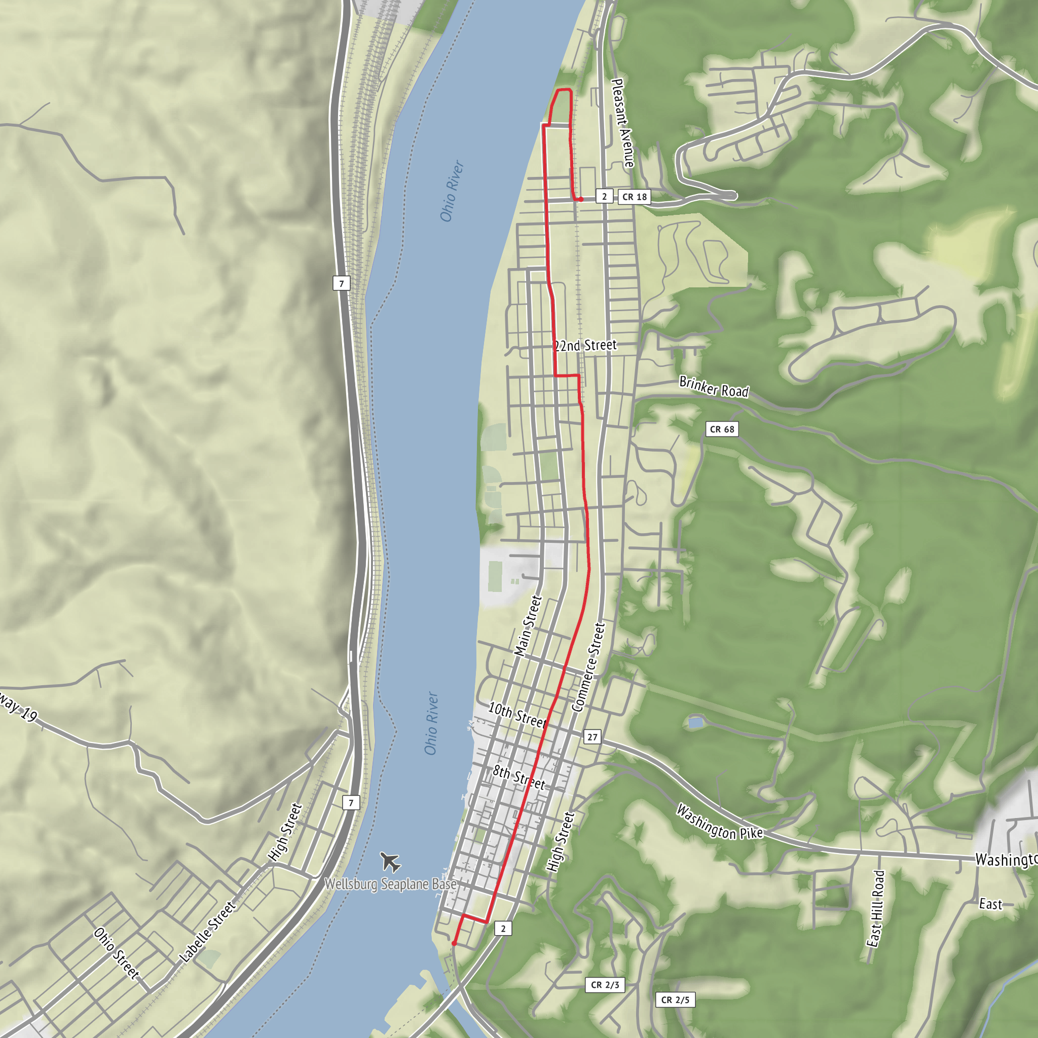 Wellsburg Yankee Trail mobile static map