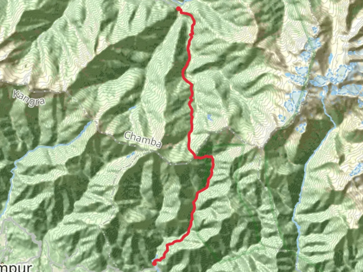 An image depicting the trail Jalsu Pass Trek and its surrounding area.