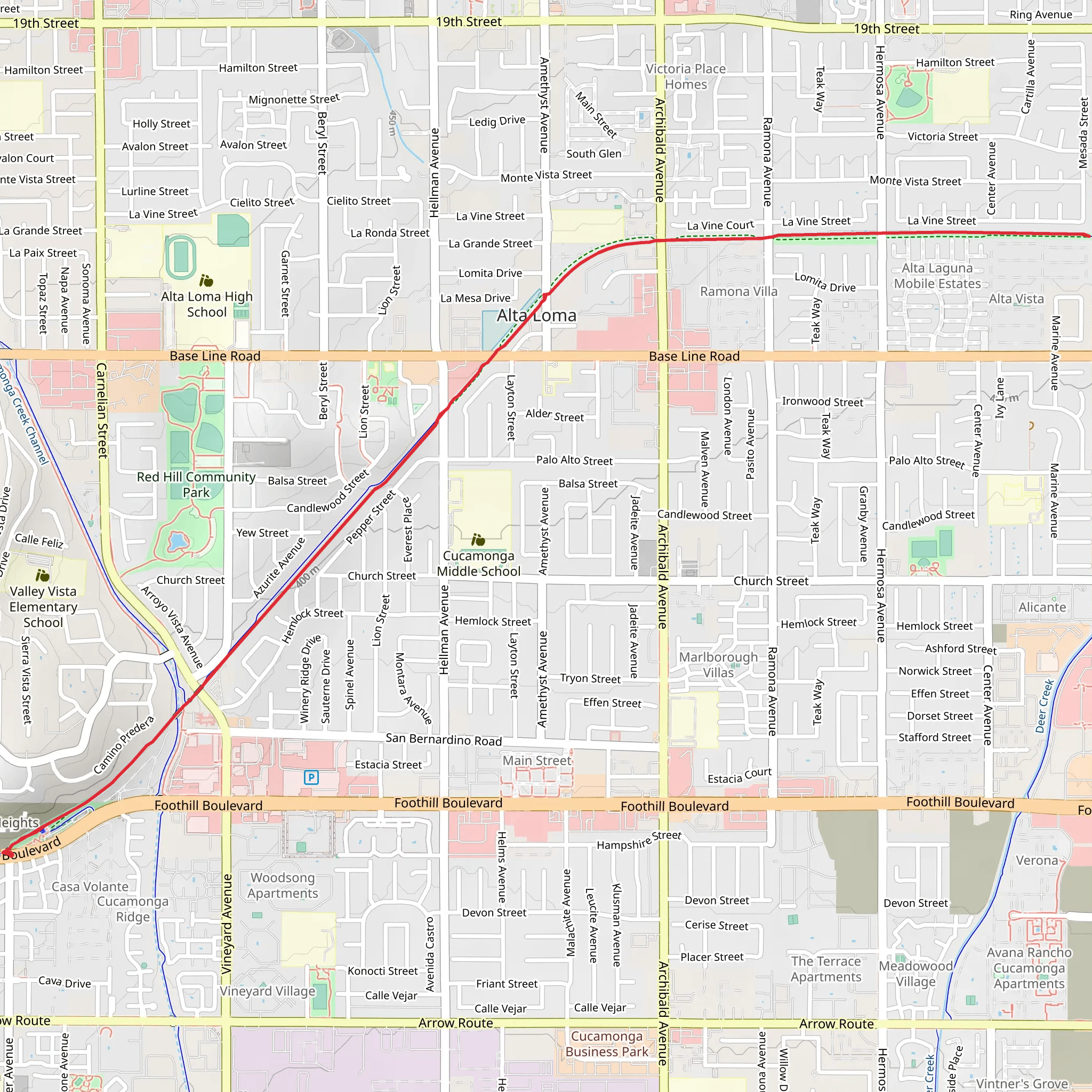 Pacific Electric Trail mobile static map