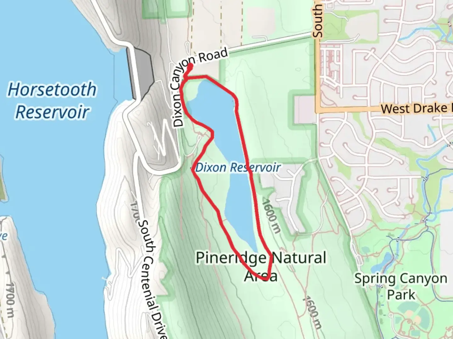 An image depicting the trail Dixon Reservoir Loop Trail and its surrounding area.