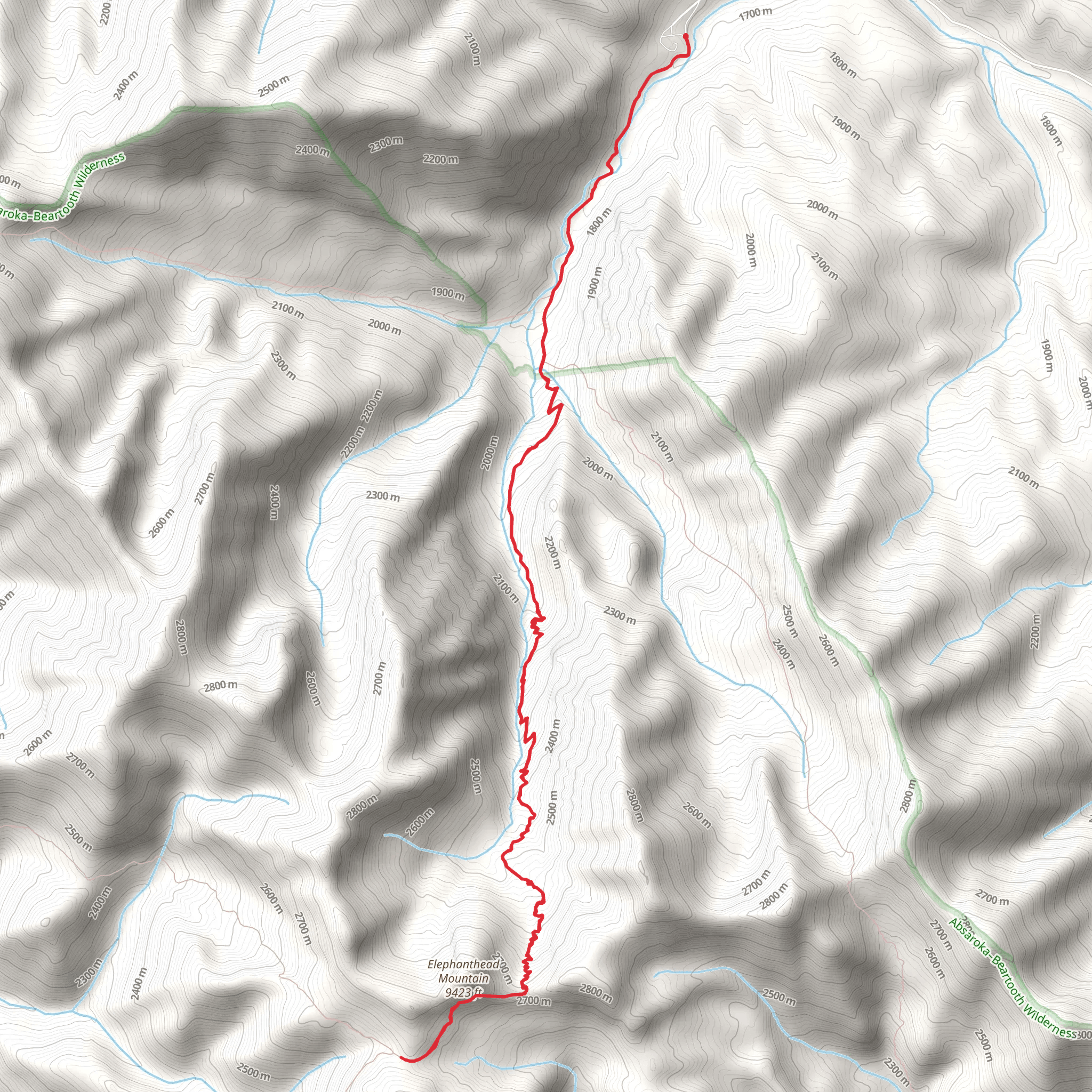 Elephanthead Trail mobile static map