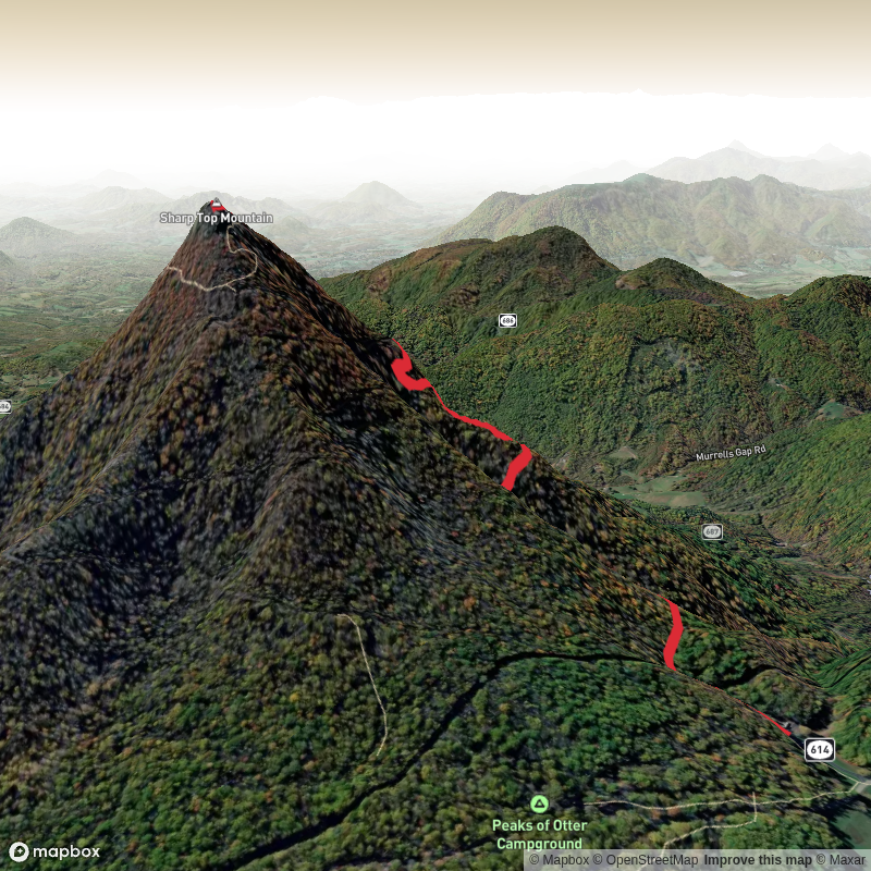 Sharp Top Mountain via Sharp Top Trail