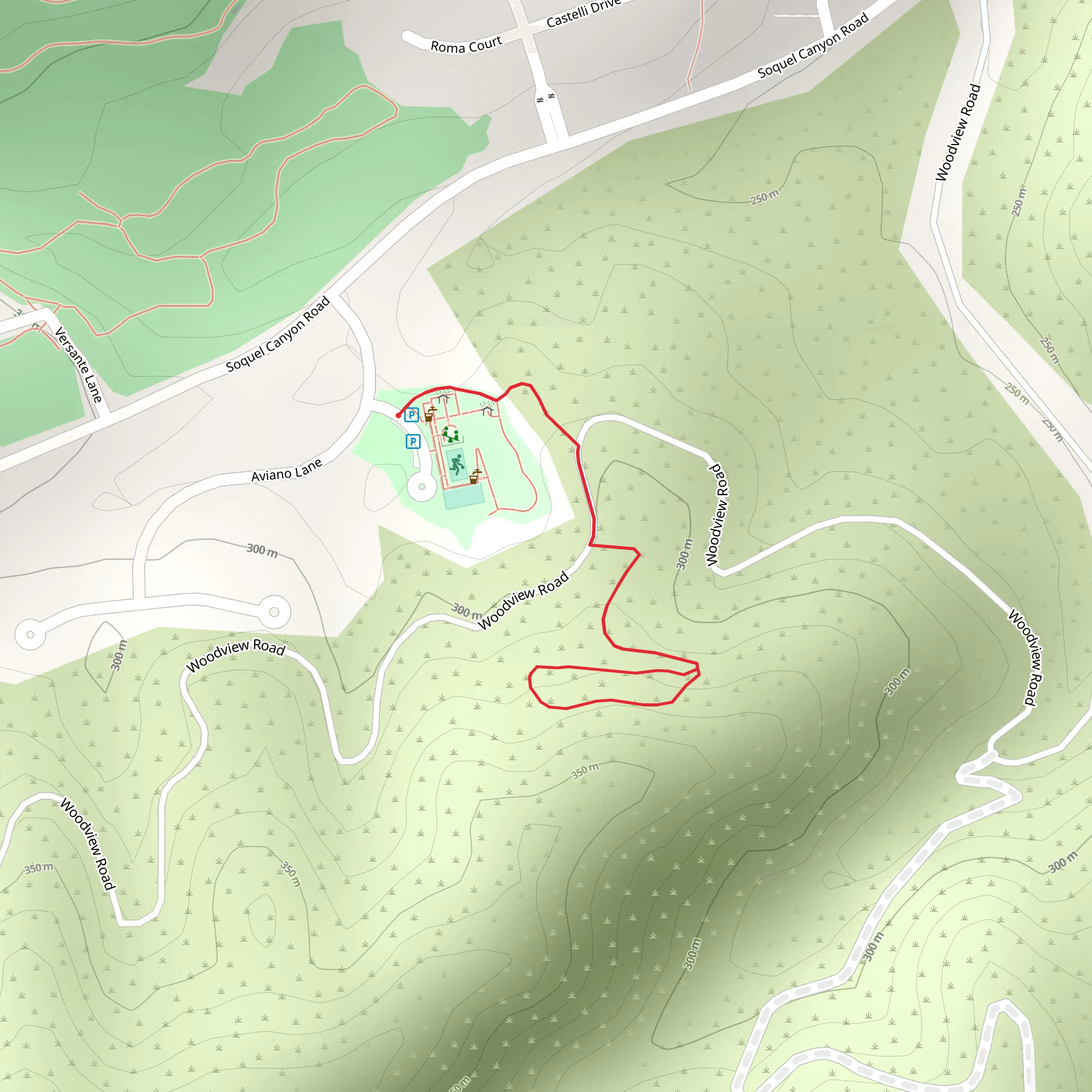Woodview Road Loop mobile static map