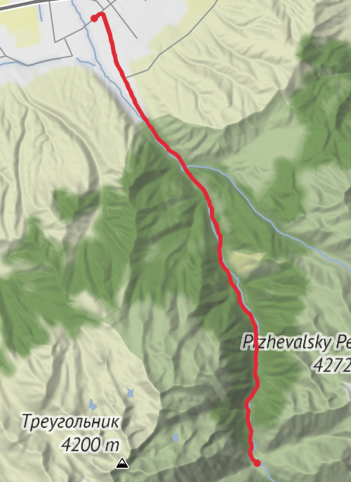 Hike from Ak-Suu mobile static map