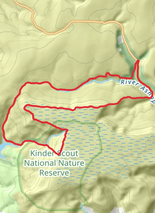 High Peak Hiking mobile static map