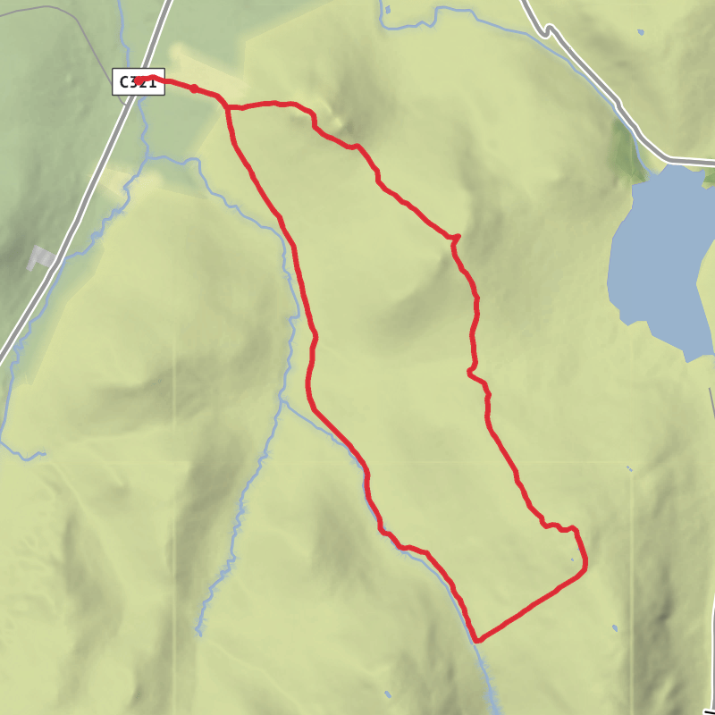 A map preview of the recording County Down Hiking.