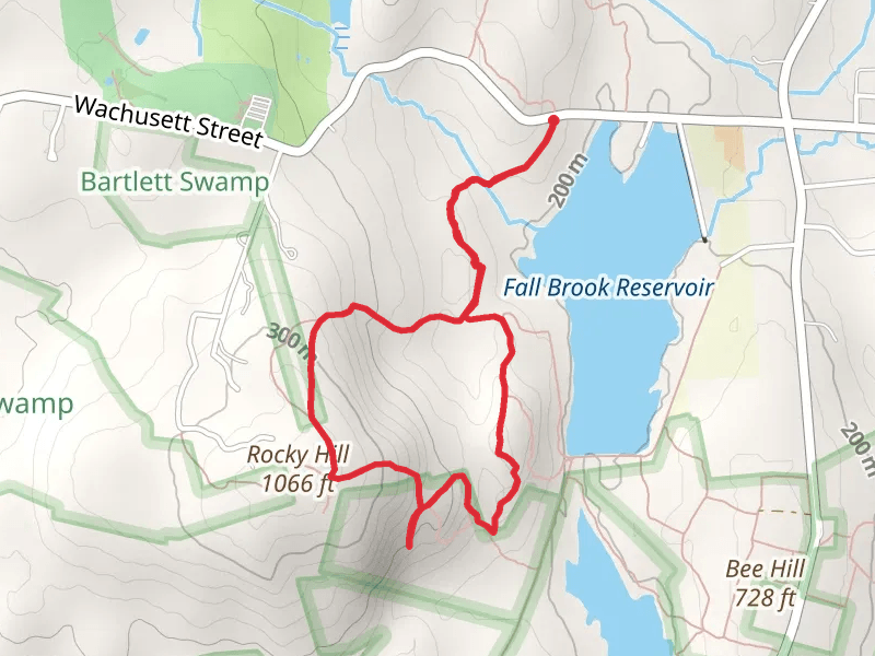 Fall Brook Reservoir and Rocky Hill Loop