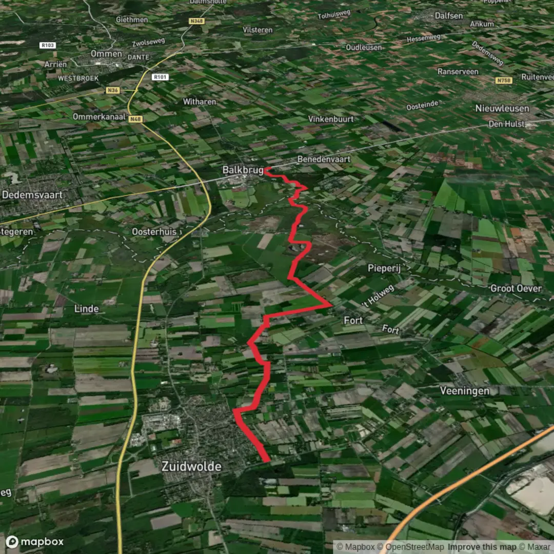 An image depicting the trail 1322-roots-natuurpad-etappe-12 and its surrounding area.