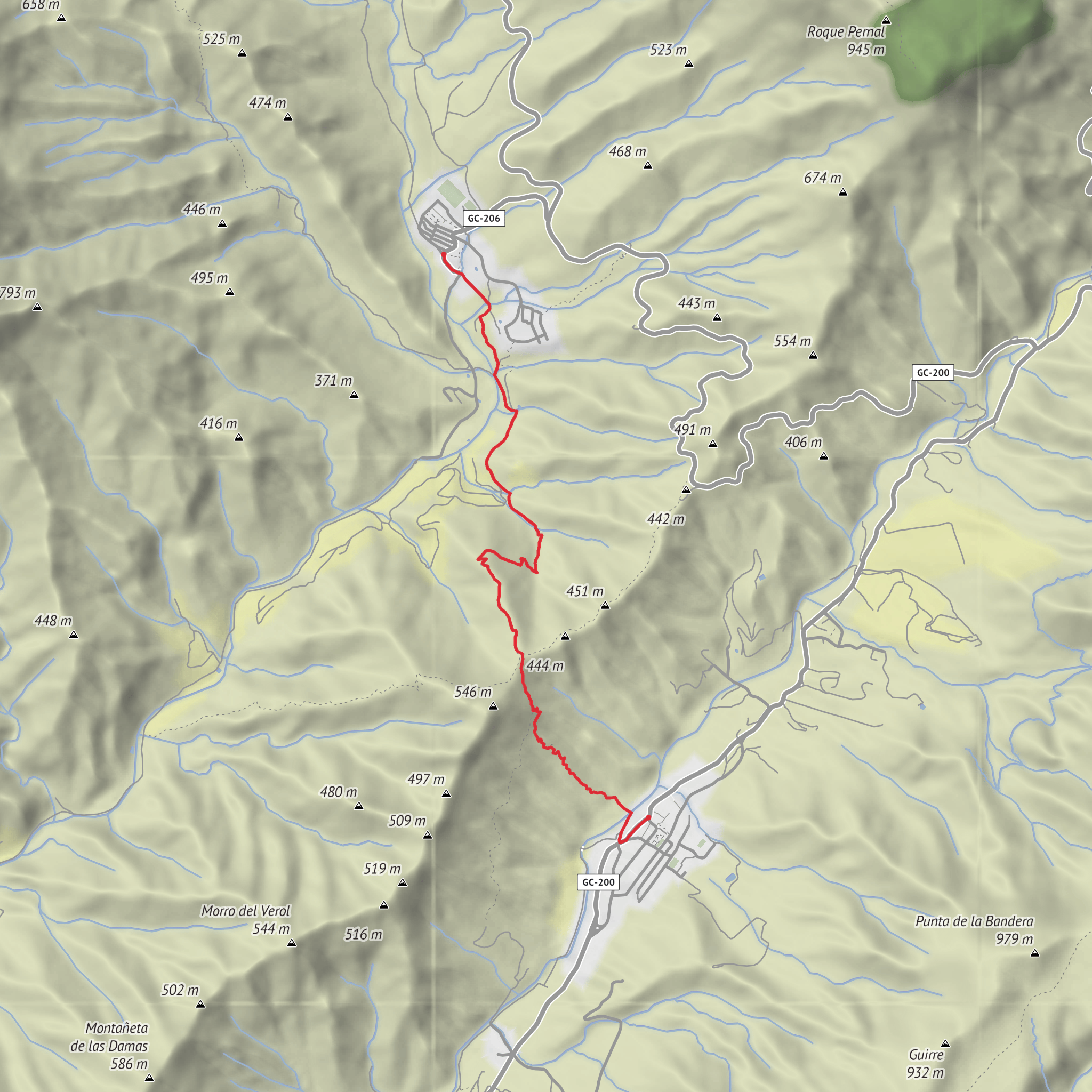 Casas de Vengeuera to Mógan mobile static map