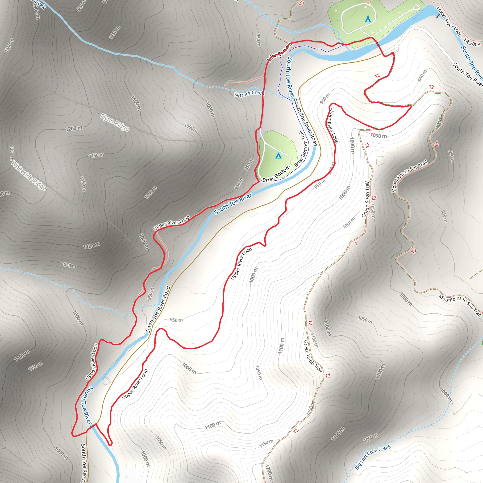 South River Loop Trail mobile static map
