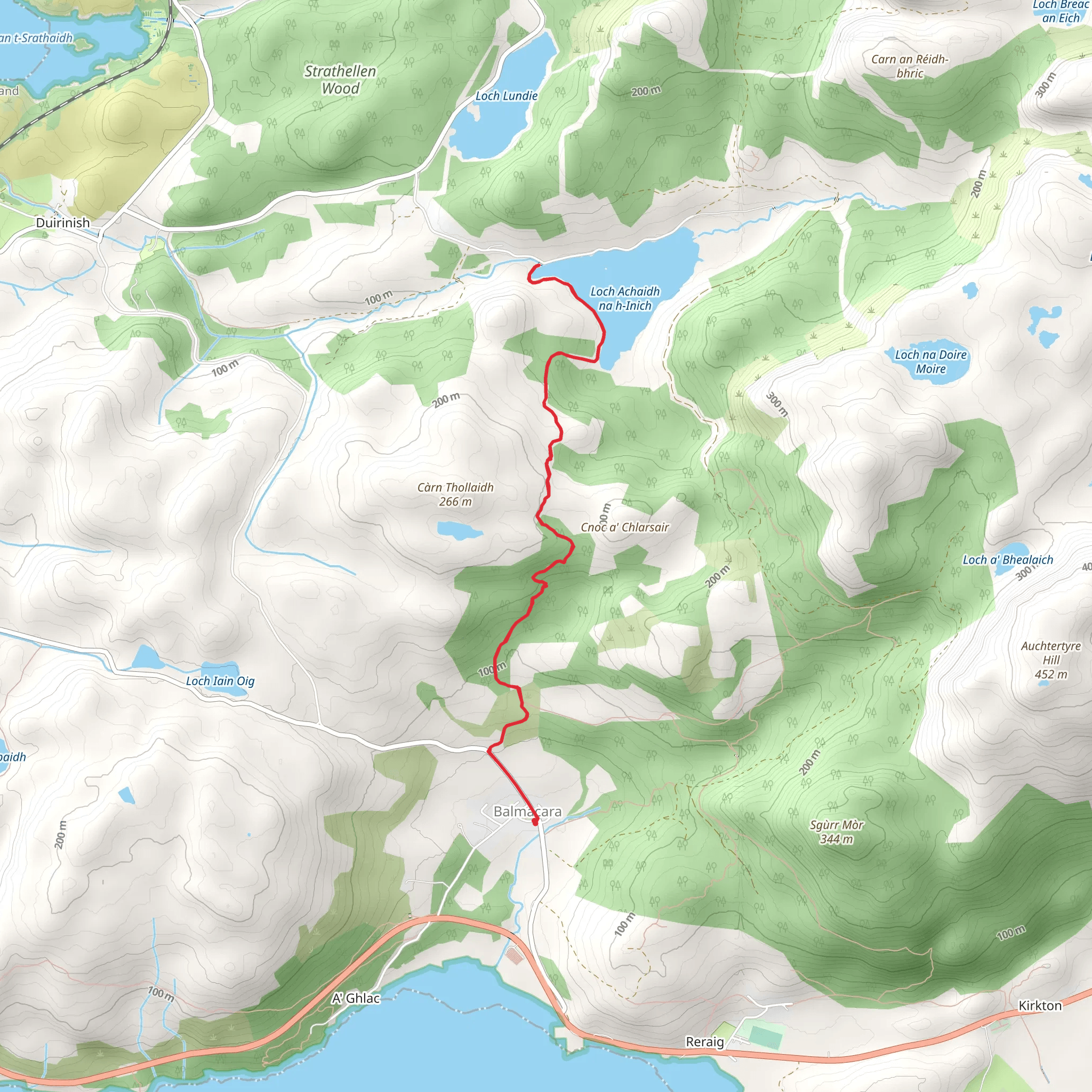 Loch Achaidh na h-Inich Walk mobile static map