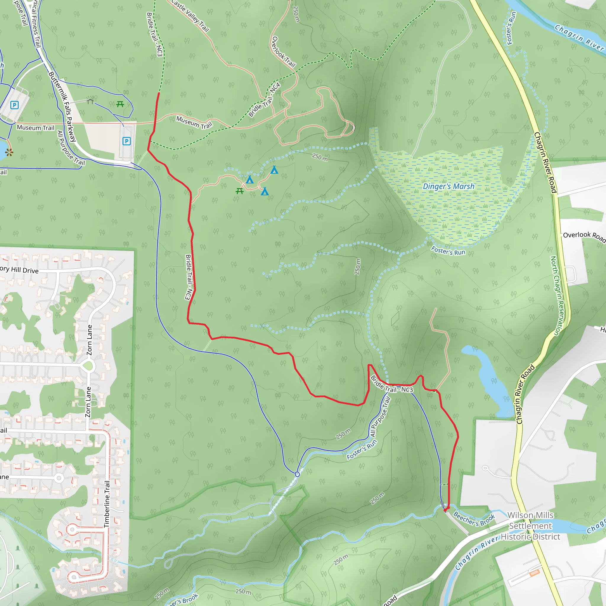 Bridle Trail - Bedford mobile static map