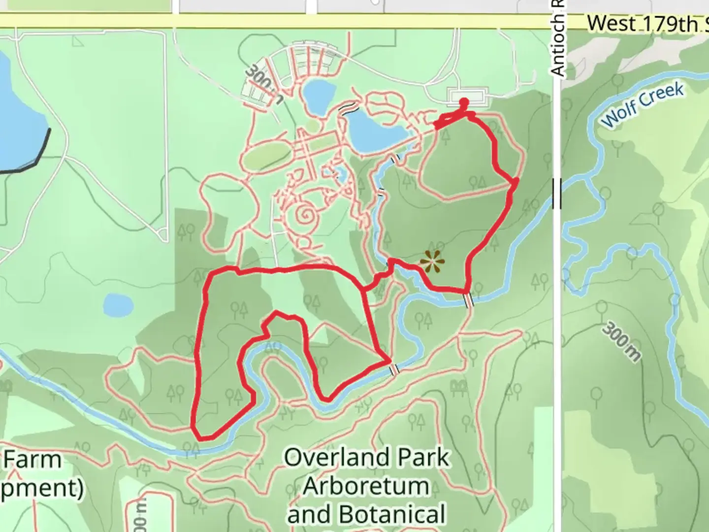 An image depicting the trail Cottonwood and West Loop Trail and its surrounding area.