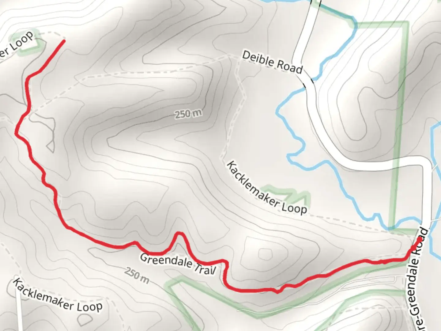 An image depicting the trail Greendale Trail and its surrounding area.