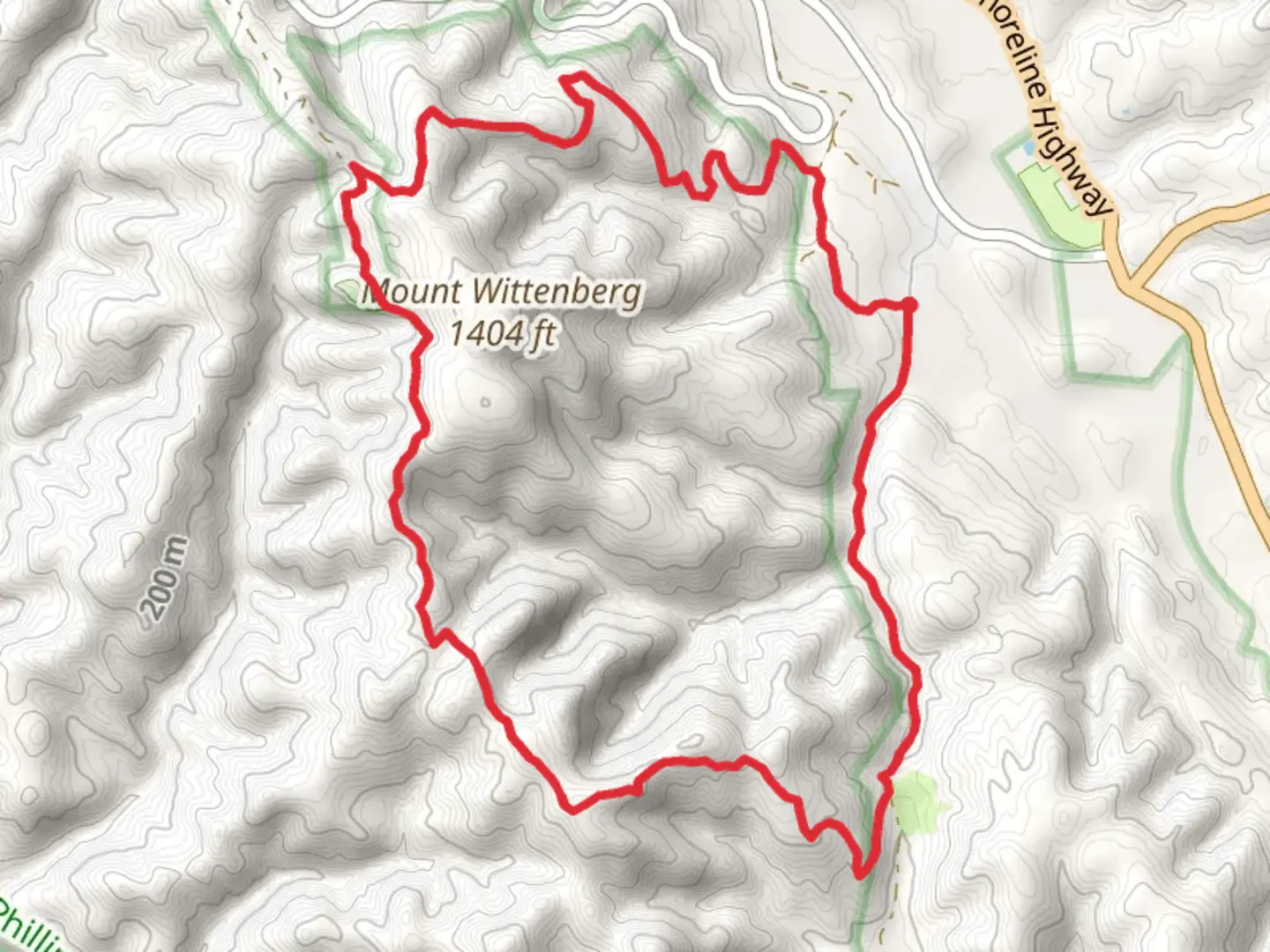 An image depicting the trail Sky Trail and Bear Valley Creek Loop and its surrounding area.