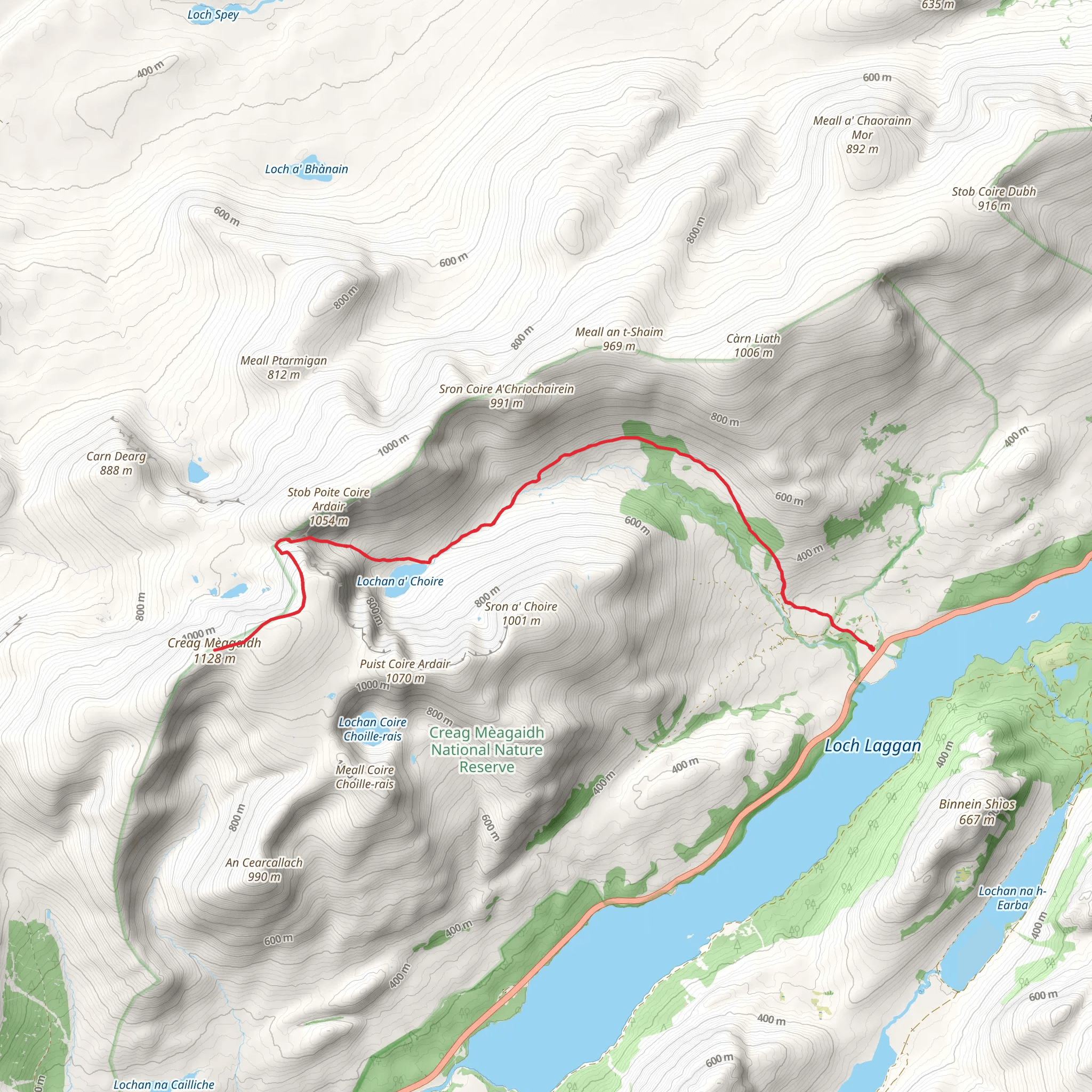 Creag Meagaidh mobile static map