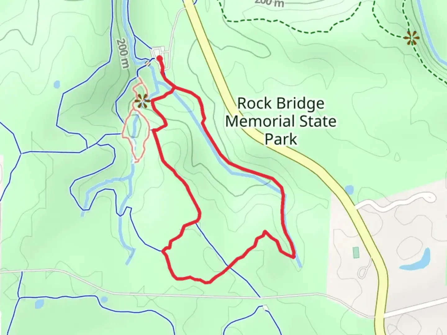 An image depicting the trail Sinkhole Loop Trail and its surrounding area.