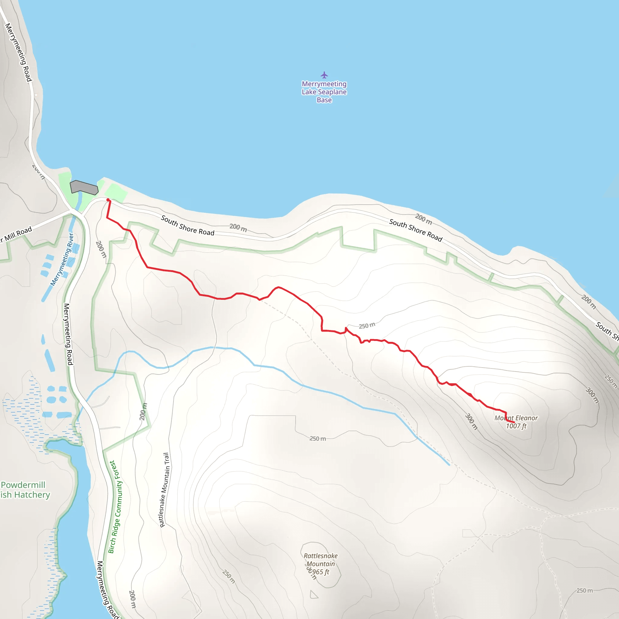 Mount Eleanor from South Shore Road mobile static map