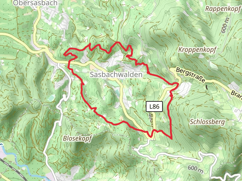 Muensterblick via Erlebnis Rundweg Obersasbach and Schnapsbrunnenweg
