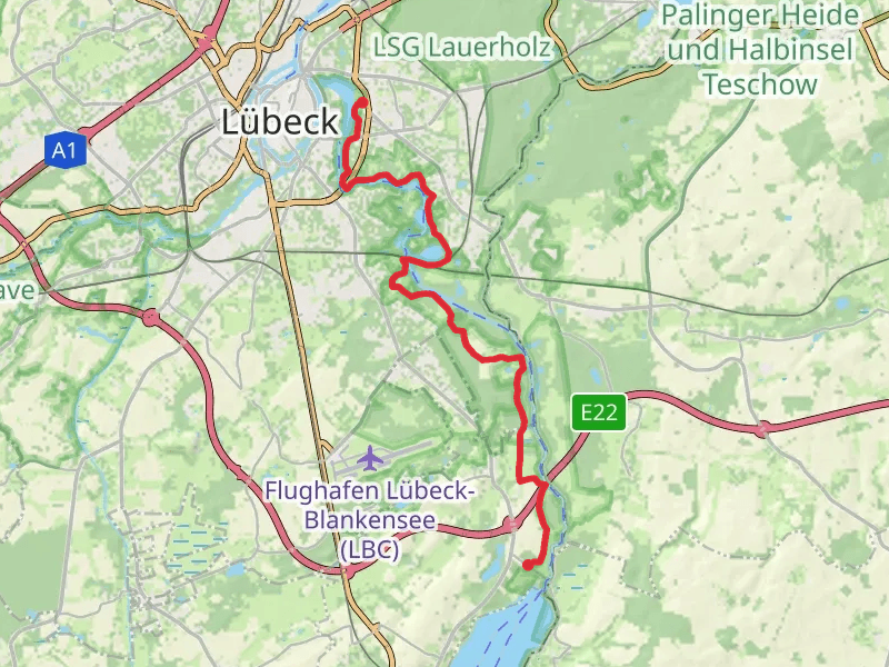 Grober Ratzeburger See to Sankt Gertrud Walk via Wakenitz