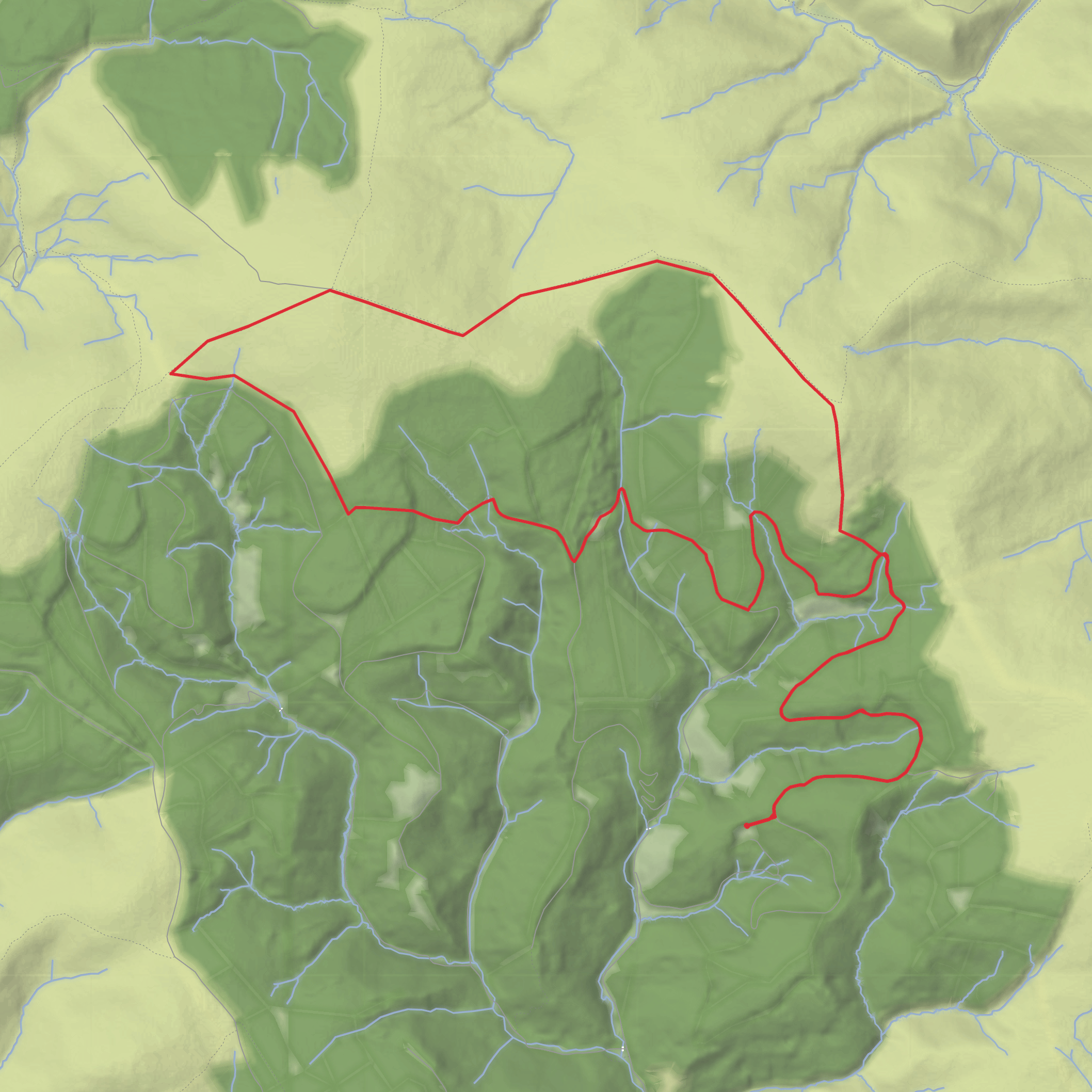 Milkhope to Bloodybush to Cushat Loop mobile static map