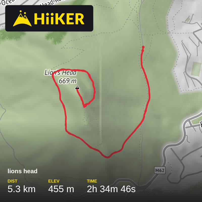 A map preview of the recording lions head.