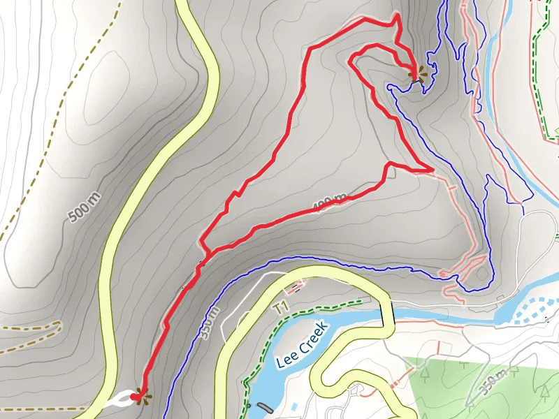 Yellow Rock Loop Trail from Overlook Shelter