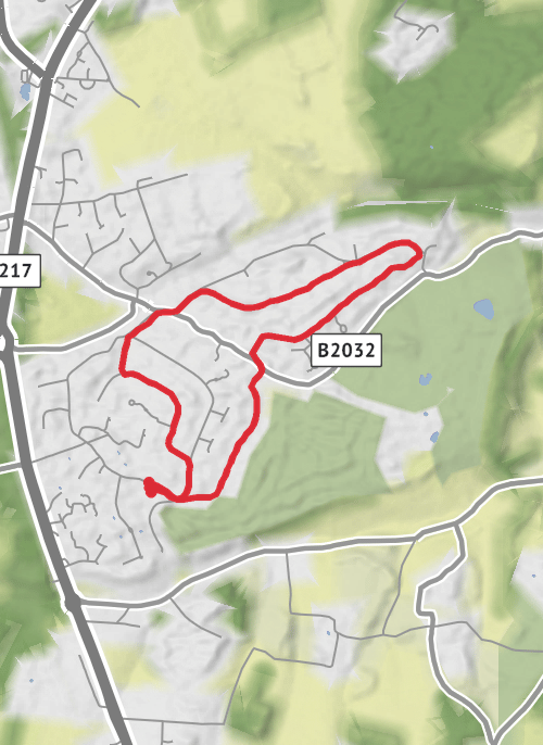 Reigate and Banstead Running mobile static map