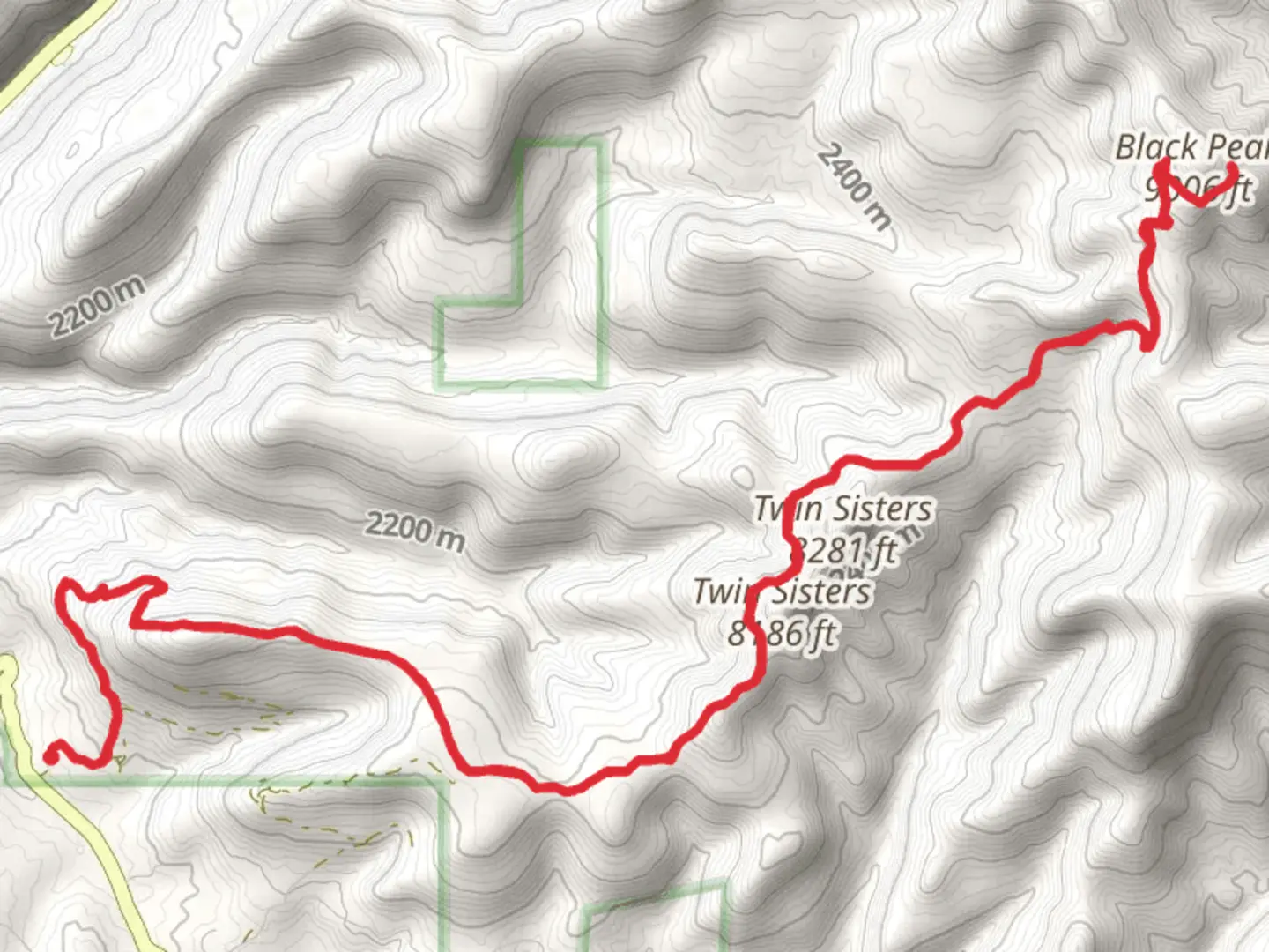An image depicting the trail Black Peak via Continental Divide Trail and its surrounding area.