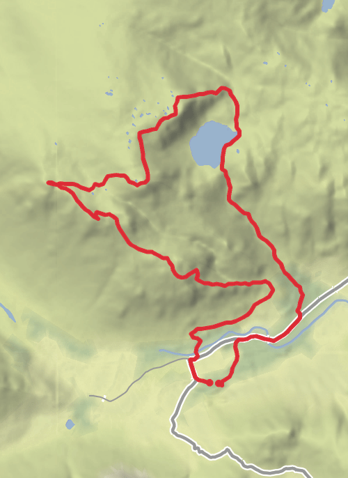 Hike from Ambleside mobile static map