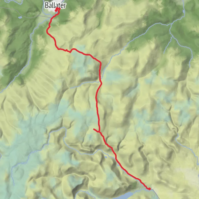 Angus Hiking mobile static map