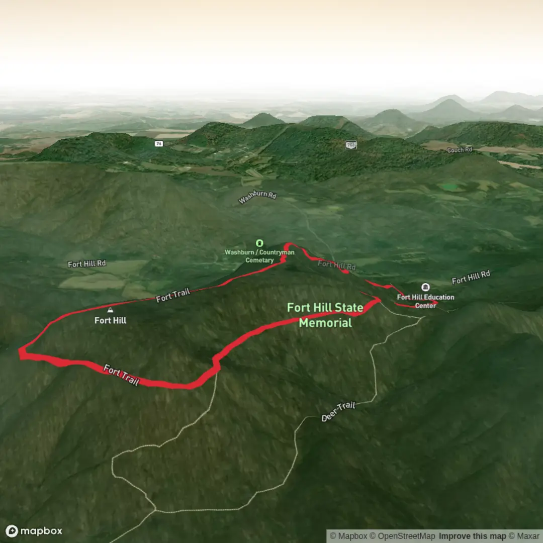 An image depicting the trail Ft Hill Gorge Loop Trail and its surrounding area.