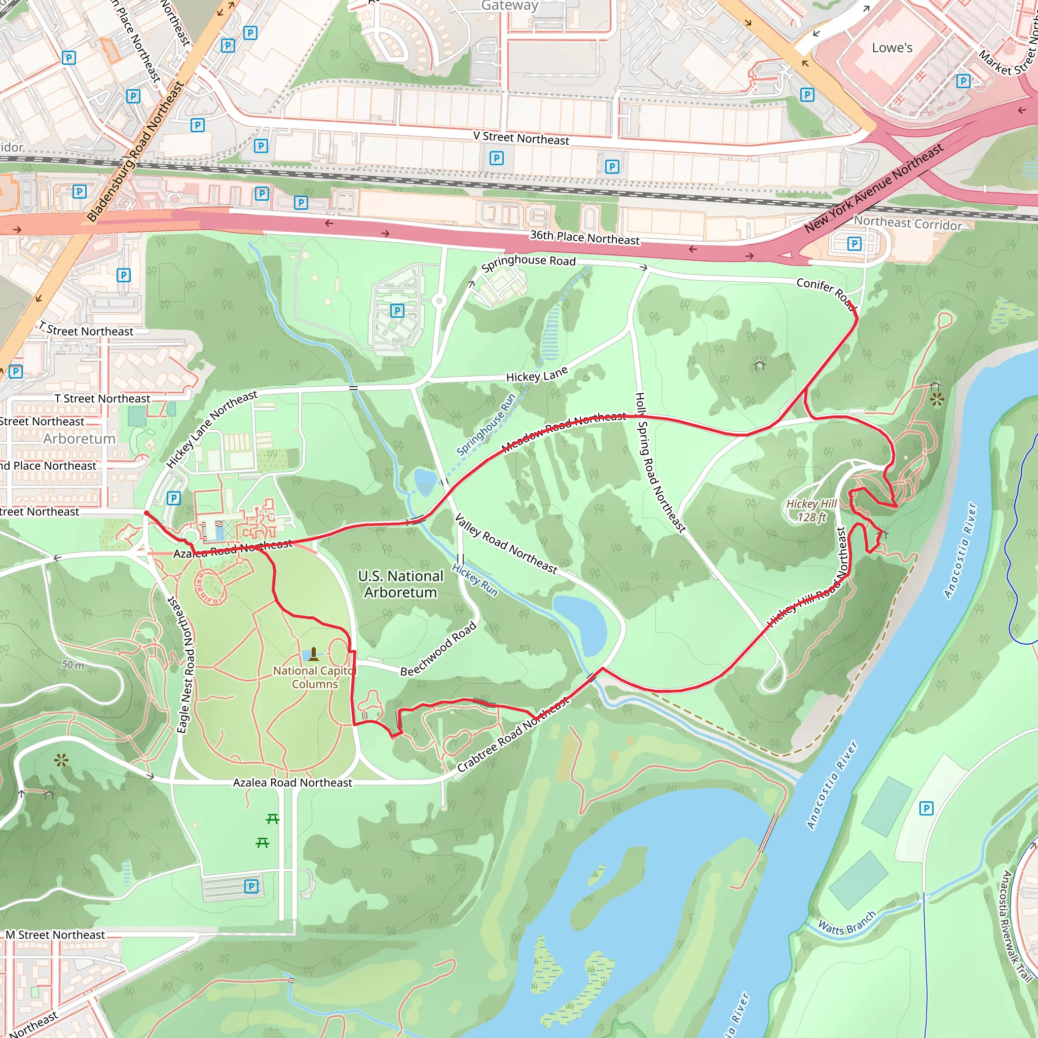 Hickey Hill Loop mobile static map