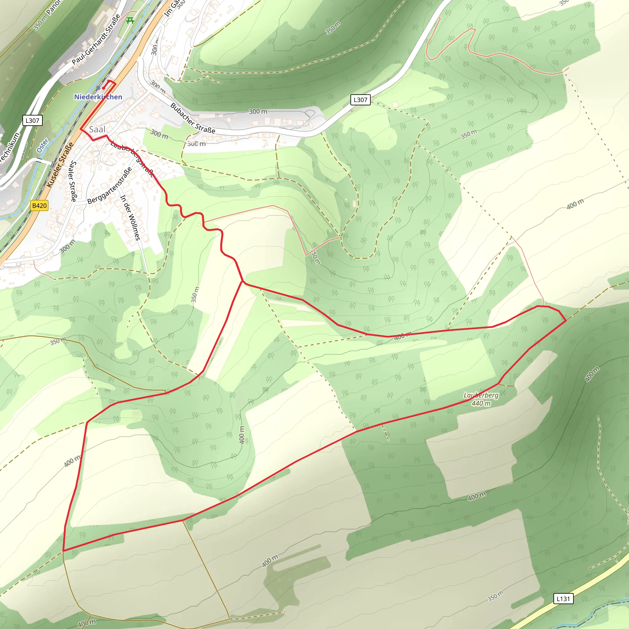 Lauberberg via Saar Glan Weg mobile static map