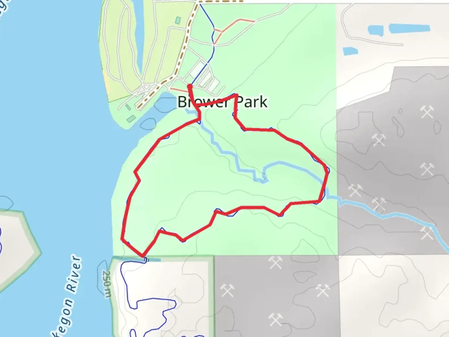 An image depicting the trail The Brower Loop and its surrounding area.