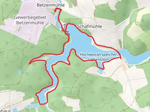 Hochwasserspeicher Liebenstein via Muehlenweg